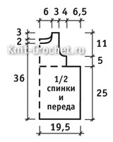Выкройка для вязания спицами сарафана для девочки.