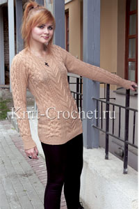 Pullover with Textured Patterns
