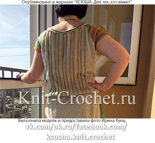 Связанное на спицах платье «Кудельница» 48-50 размера.